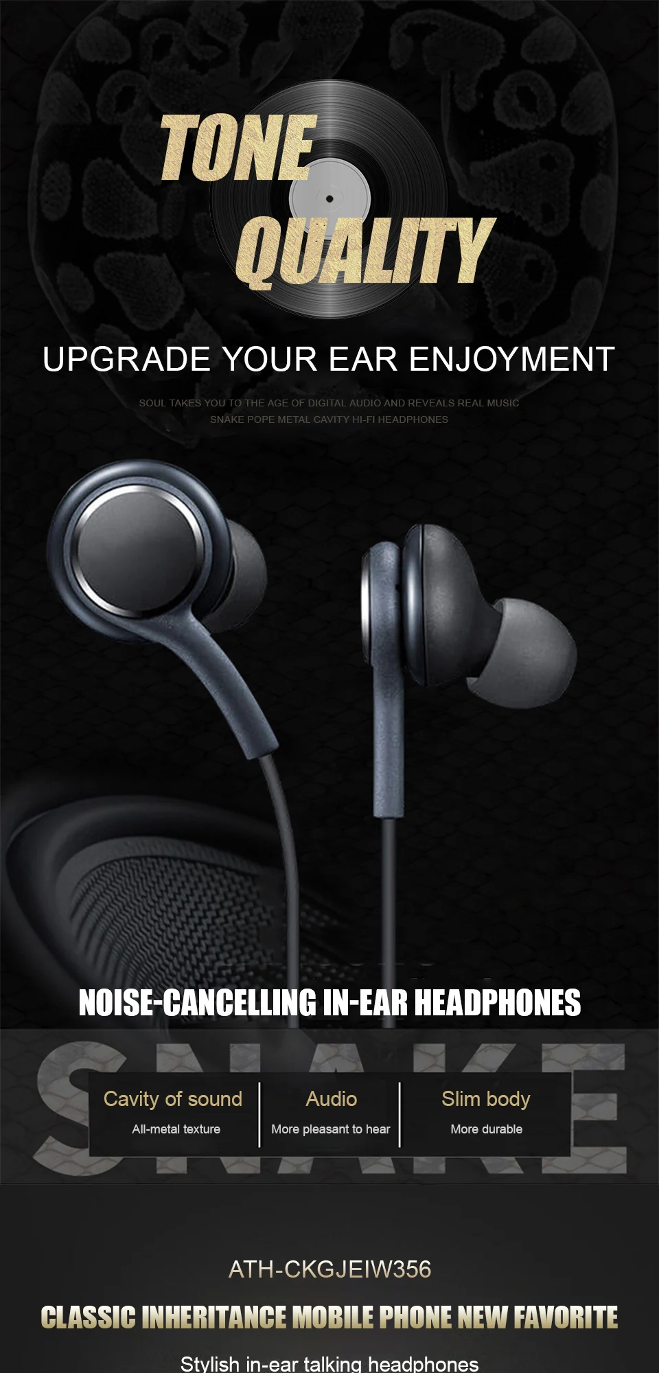 In-Ear 3.5mm Wired Type-C Earp - огляд і ціна Audiophile Headphone Wired